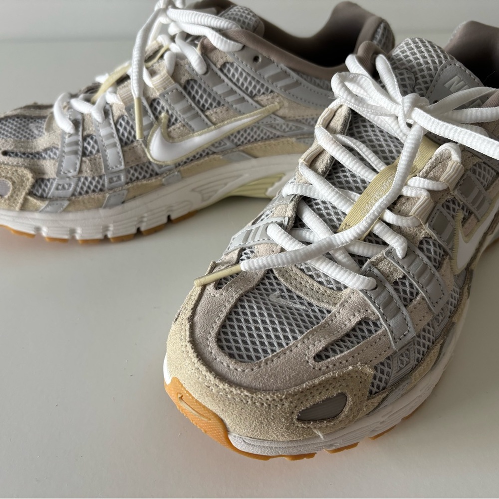 Nike P-6000 in Light Gray and White with Tan Accents - Picture 2 of 6